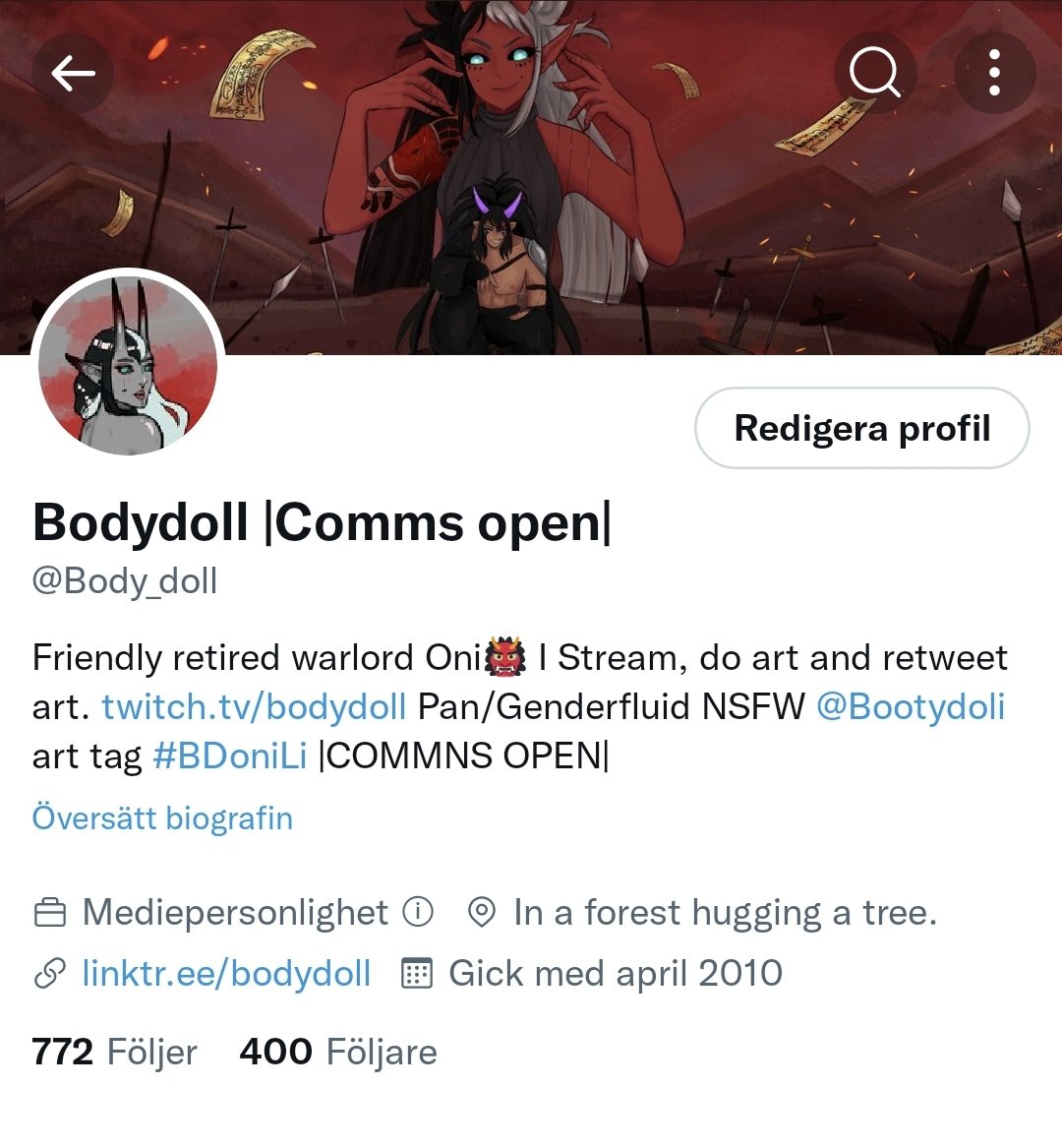 AAAAH! WE HIT 400 FOLLOWERS ON TWOTTER! POG! 
Be on the lockout for a art giveaway on Thursday in celibration of this milestone! 🥰😅🌺