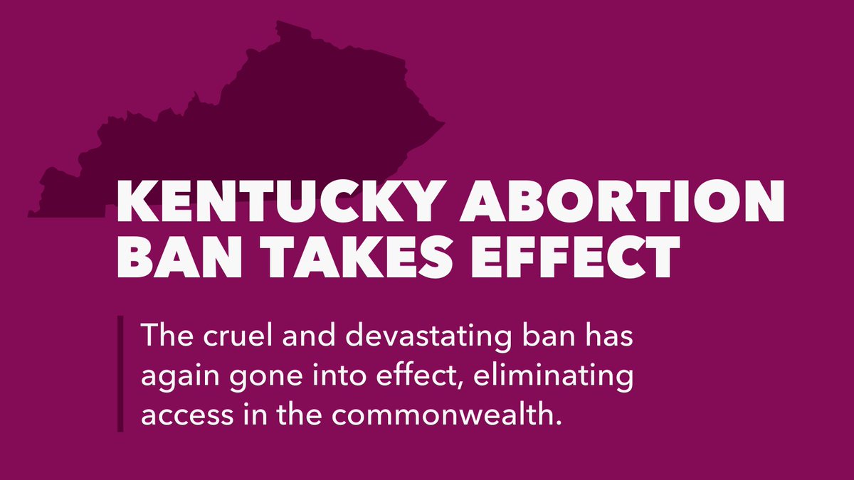 PPGNHAIK's tweet photo. BREAKING: Kentucky's total abortion ban is now in effect. A Court of Appeals decision today has immediately triggered the state's full abortion ban. https://t.co/iDQH07BOOK