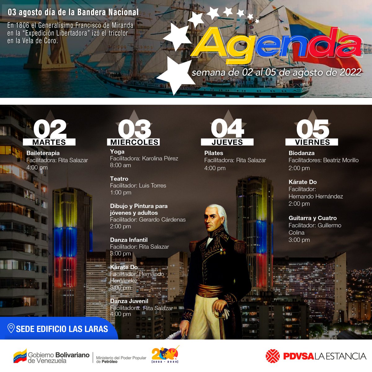 PDVSALaEstancia's tweet photo. ¡Conoce la agenda cultural de @PDVSALaEstancia en sus diferentes sedes!

 #HaciendaSarrapialMaturín
#EdificioLasLarasMaracaibo
#LasTrinitariasParaguana https://t.co/oJtcdkyDCb