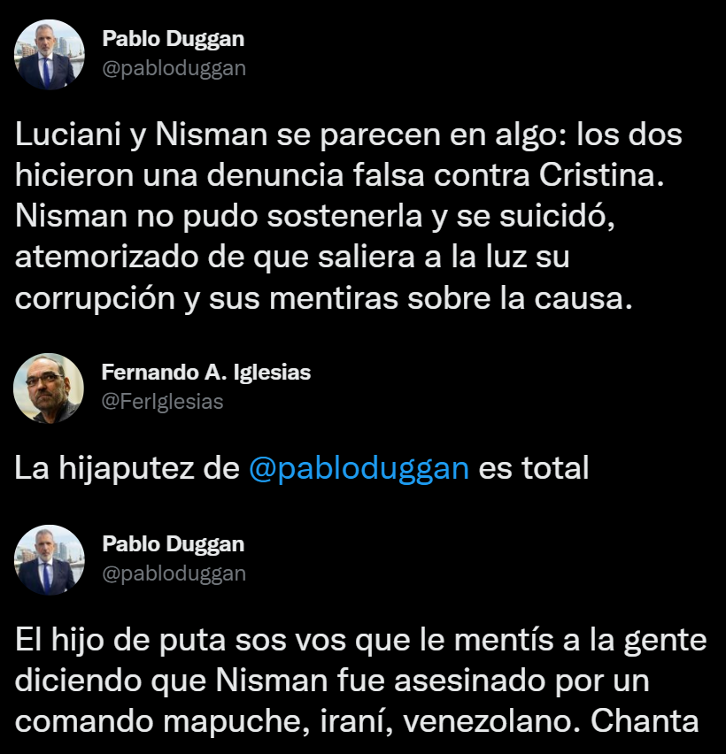¡POR FIN ALGUIEN LO PONE EN SU LUGAR! Duggan HIZO pedazos a Fernando Iglesias: "Hijo de P** sos vos que le mentís a la gente"