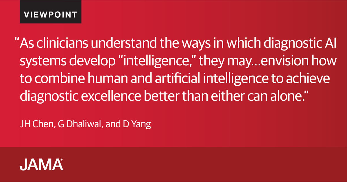 Viewpoint from @jonc101x, @Gurpreet2015, and @DanielYangMD describes 3 learning methods that form the basis of many systems of diagnostic #ArtificialIntelligence systems. ja.ma/3SllUNt