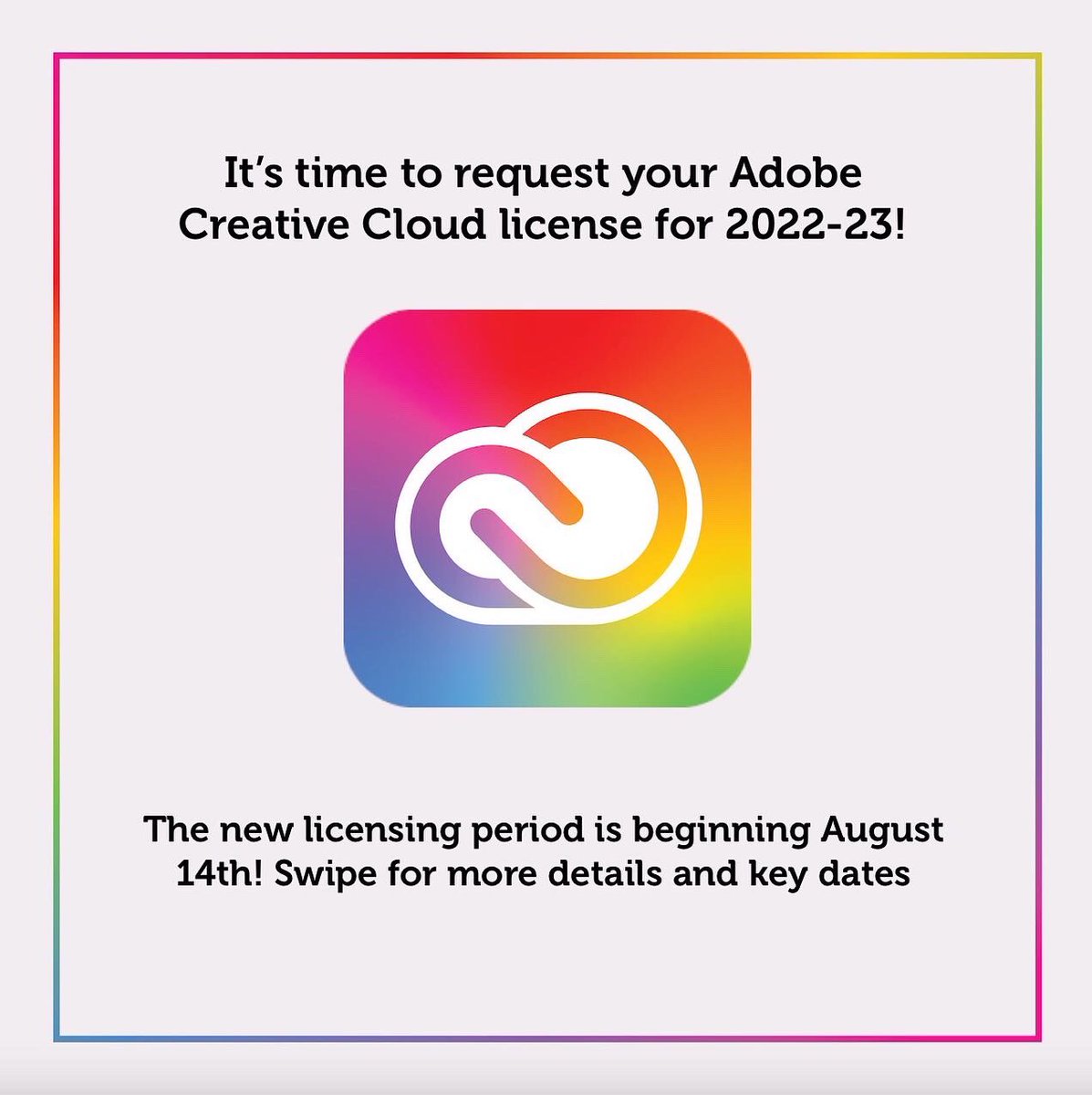 UCBStudentTech's tweet image. Did you know that all UC Berkeley graduate, professional, and undergraduate students get free access to the software and services that fall under Adobe Creative Cloud? This means that many of your graphic design, editing, web tools etc… are available to you for free!