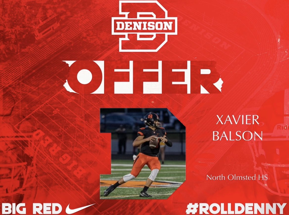 After a great call with <a href="/coachhatem/">Jack Hatem</a> I am proud to announce I have received my first offer from Denison and this awesome graphic! <a href="/NOFBpersist/">NO Eagles Coach B</a> <a href="/CoachBoyeas/">James Boyeas</a> <a href="/BradMaendler/">Brad Maendler</a>