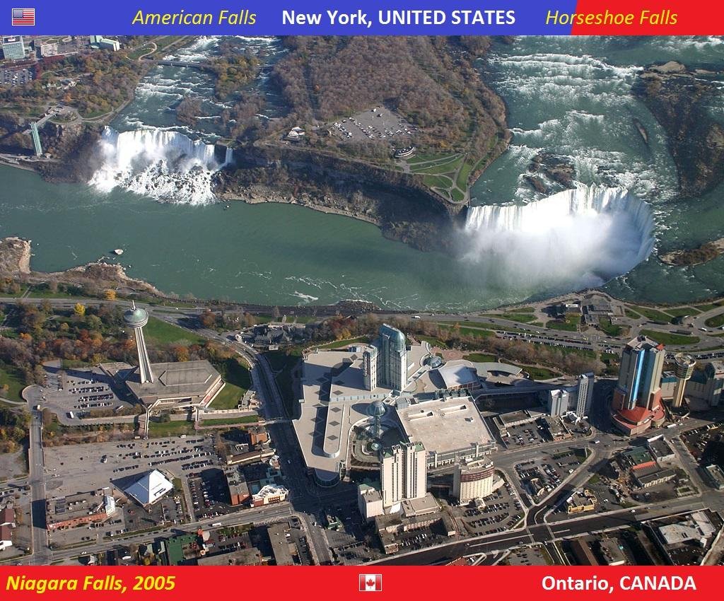 Pillandia's tweet photo. Niagara Falls, on the border between Canada 🇨🇦 (Province of Ontario) and the United Stated of America (State of New York) 🇺🇸. 
Year 2005.
https://t.co/khYUBzgrsf 

#Ontario #Canada #NeYork #UnitedStates #Niagara #Border #Frontière #Riigipiir https://t.co/JXQwYKF99g