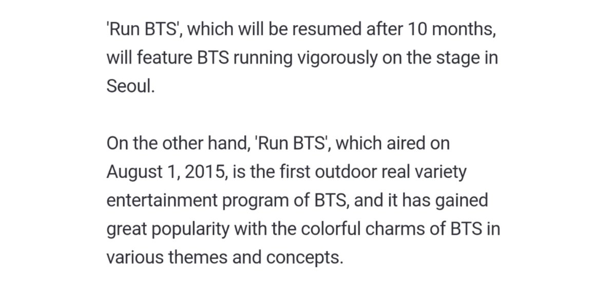 wangteaco's tweet photo. the new run bts episode will feature BTS running vigorously on the stage in seoul. OMG 😳😳 https://t.co/j3Rz6tmAzw