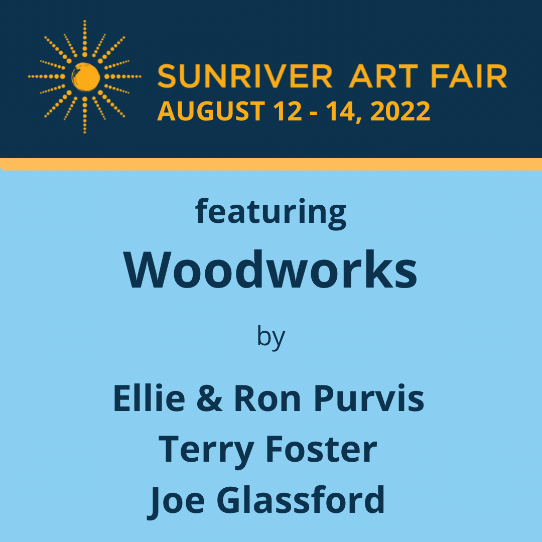 SunriverArtFair's tweet photo. Stop by the Art Fair in a couple weeks to see woodworks by Terry Foster, Joe Glassford, and  Ron &amp; Ellie Purvis🌟 https://t.co/u2r6iKcBhu