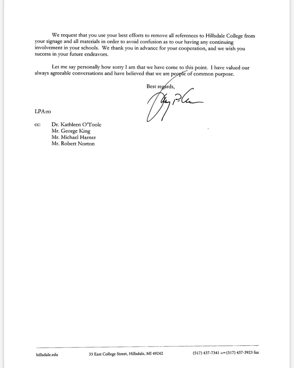 PhilNvestigates's tweet photo. For those curious about the Founders Classical Academy applications in Williamson and Summer counties, charter school operator #ResponsiveEd provided me with documentation today that their divorce from @Hillsdale is real. https://t.co/HWKQXD6TBi