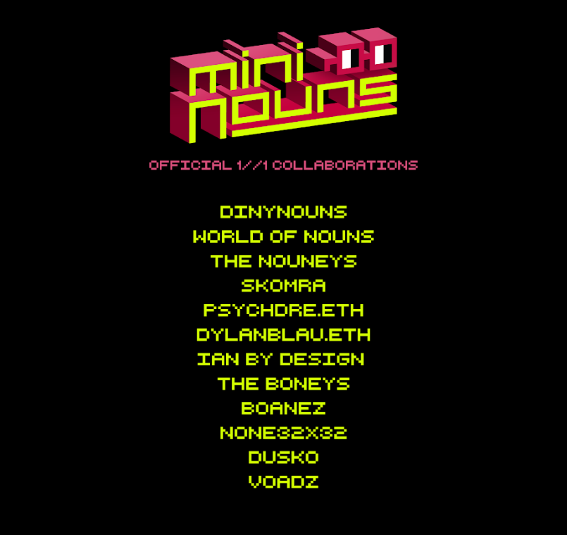 Mini Nouns MINTING NOW tweet media