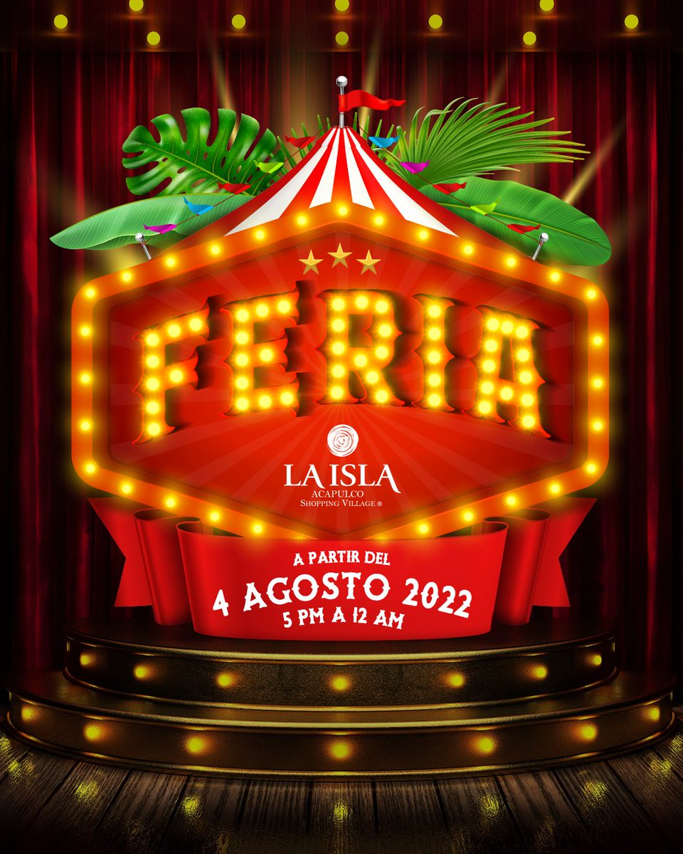 Las emociones nunca se acaban en #LaIslaAcapulco
¡Llega Feria La Isla Acapulco! Con más de 10 juegos mecánicos y atracciones para toda la familia👨‍👩‍👧
Disfrútala a partir del 4 de agosto ¡Te esperamos!