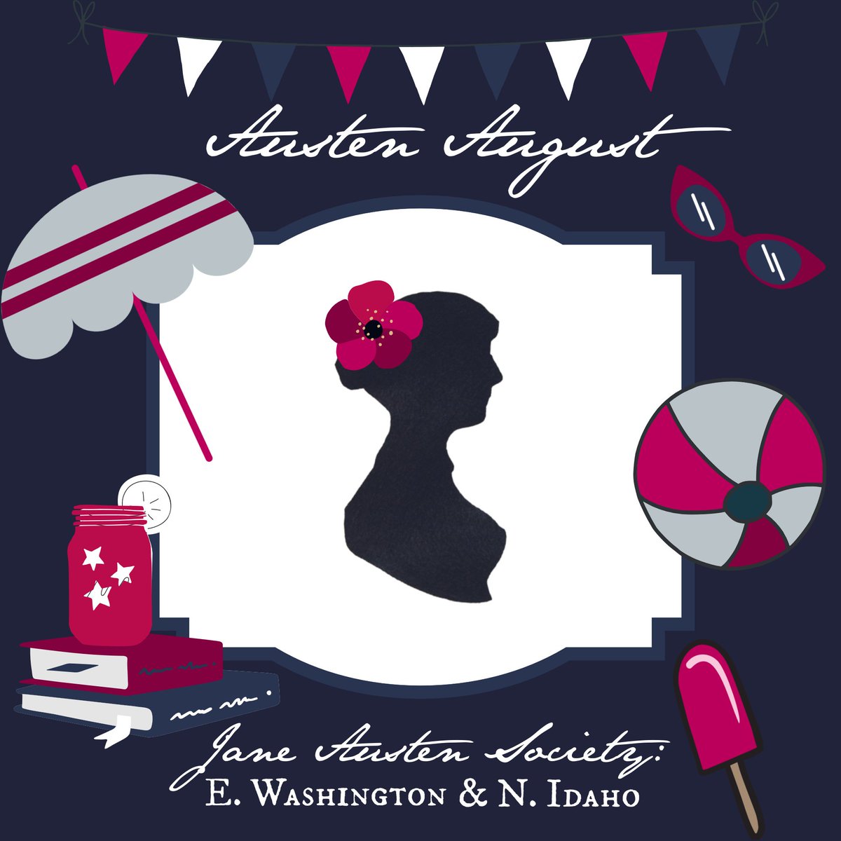 JASNA_EWANID's tweet photo. Happy Austen August, fellow Janeites!! ⛱️📚🍦Are you continuing your Jane Austen July books or picking new ones?
#AustenAugust #AusteninAugust #JaneAustenJuly #JaneAusten #jasnaewanid #NewProfilePic https://t.co/BFEbMSuvkj