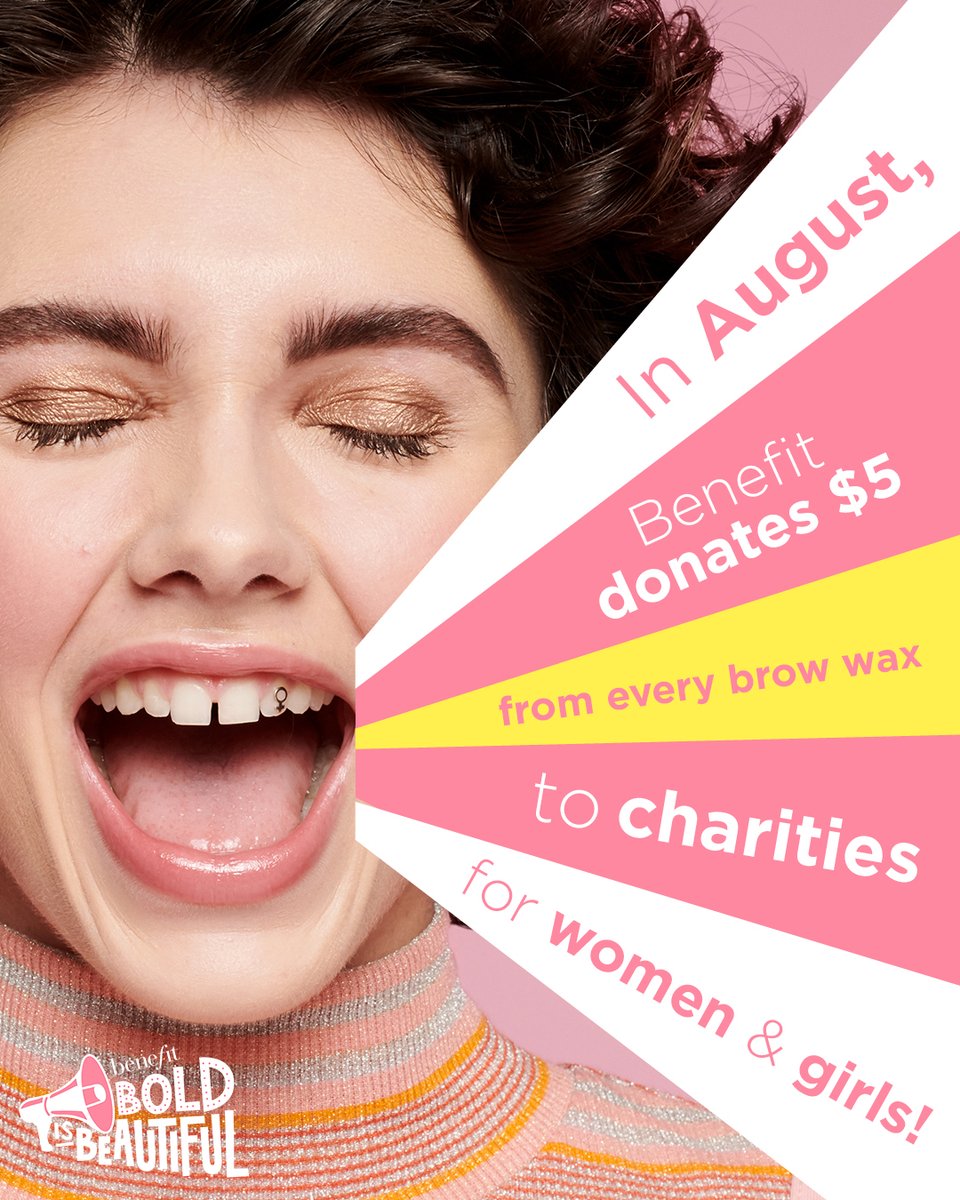SFPrincessProj's tweet photo. Our Sponsor, @Benefit, donates $5 from every brow wax in August to charities. We are the recipient of their generosity. #ThankYou #BoldisBeautiful https://t.co/3MAINXm9Is