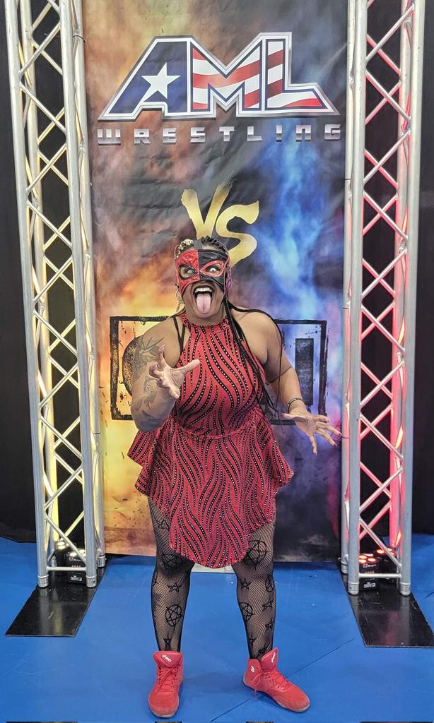 AnaMorningstarr's tweet photo. YOU CONTROL YOUR FATE. YOU MAKE YOUR OWN PATH. THANK YOU #ControlYourNarrative AND @AMLWrestling FOR AN AMAZING WEEKEND. #TEAMCYN 😈
.
.
.
#FearTheDark #ControlYourNarrative #CYN #Wrestling #ProWrestling #LuchaLibre #ForTheCulture https://t.co/NWuEZJagWW