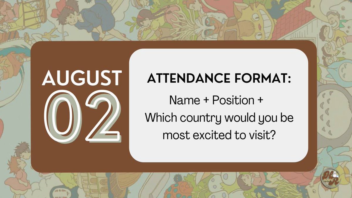 ㅤ

       ʚ KAPE ATTENDANCE.⠀⠀ ☕ ɞ

        The attendance will only be
         valid until 1O:OO pm only.
ㅤ
ㅤ