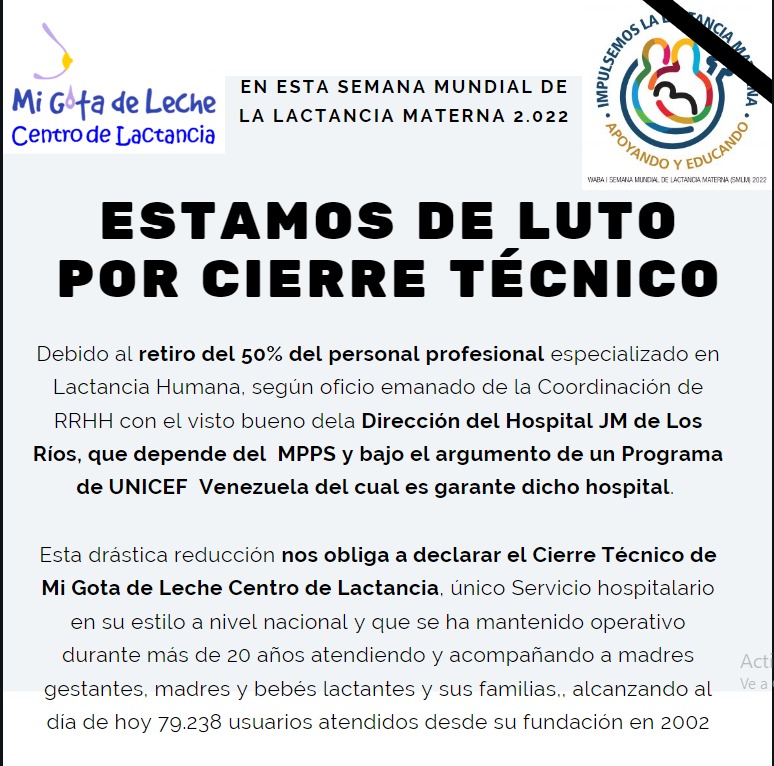 Lactancia20's tweet photo. Cierre técnico de @MiGotaDeLeche ¿Qué pasó con la Constitución? ¿Qué pasó con la Ley de protección, promoción y apoyo de la lactancia materna? ¿Qué pasó con los derechos del niño,niña y adolescente? #Venezuela @unicefvenezuela @WABAsecretariat https://t.co/4LkRv3u05B