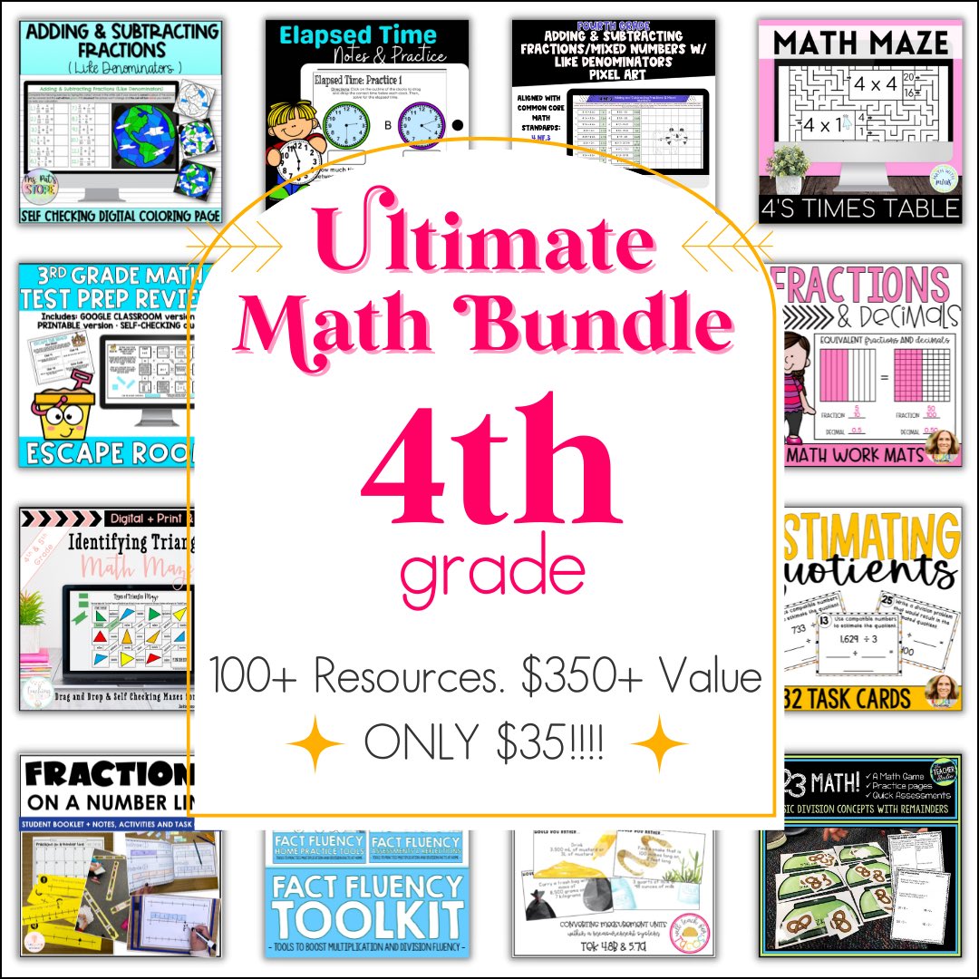 _MrsHutton's tweet photo. Elementary options too! 100 resources for less than $0.35 a resource! Sale ends tonight (Monday 8/1) at 11:59pm!
#mtbos #teachertwitter #elementarymath #mathteacher 
https://t.co/hXU2YQgX4C https://t.co/ENPCoXd9XU