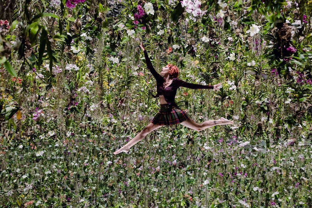 halseychile's tweet photo. Halsey vía instagram:

"Las hadas existen y lo sé porque soy una 🧚‍♀️ ¡Estas fotos no son photoshop! @DonsLens capturó algunos momentos increíbles en el jardín flotante de @teamLabPlanets 🌾" https://t.co/ewb4onjD1j