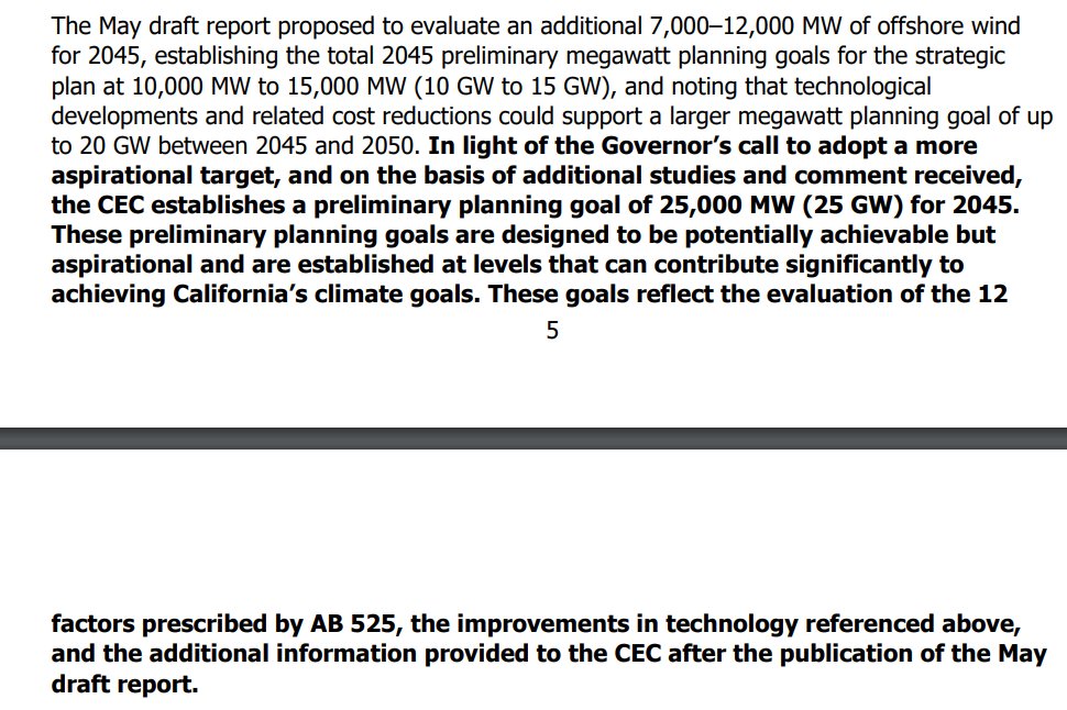 JustinGerdes's tweet image. The new offshore wind deployment planning goal for California -- just released by @CalEnergy: 25GW by 2045: bit.ly/3zO5Mgb (PDF)