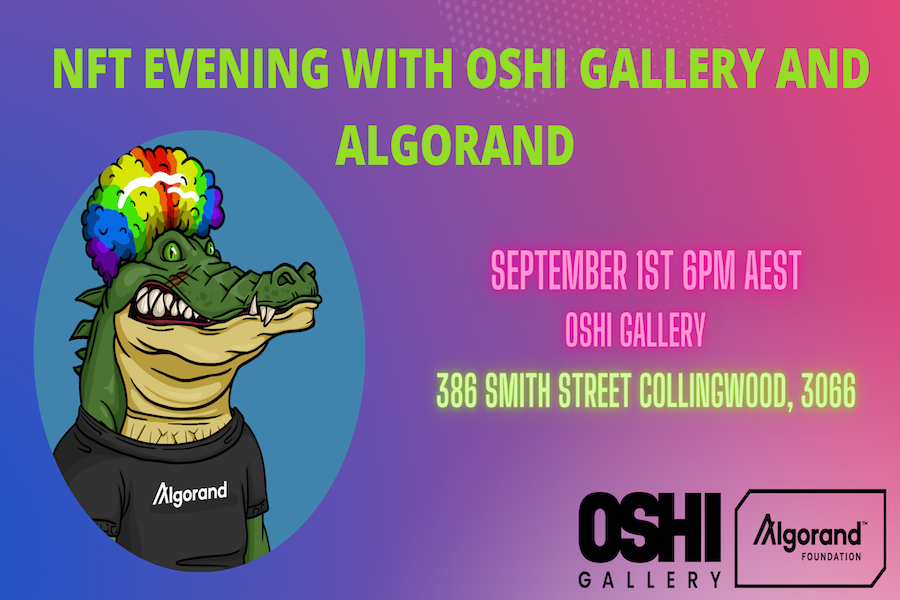 EmTechHUB_io's tweet photo. #Melbourne #NFTCommunity @AlgoFoundation #algofam  We are hosting at @Oshi_Gallery  @algorand 
evening as part of the #DIF2022 @The_deltacrew @BlackBookNFT @AustraliaZoo @DayByDayio @CosmicChamps @polynize @al_goanna 
https://t.co/Vmr31U0cxD https://t.co/pHZPz0WFyr