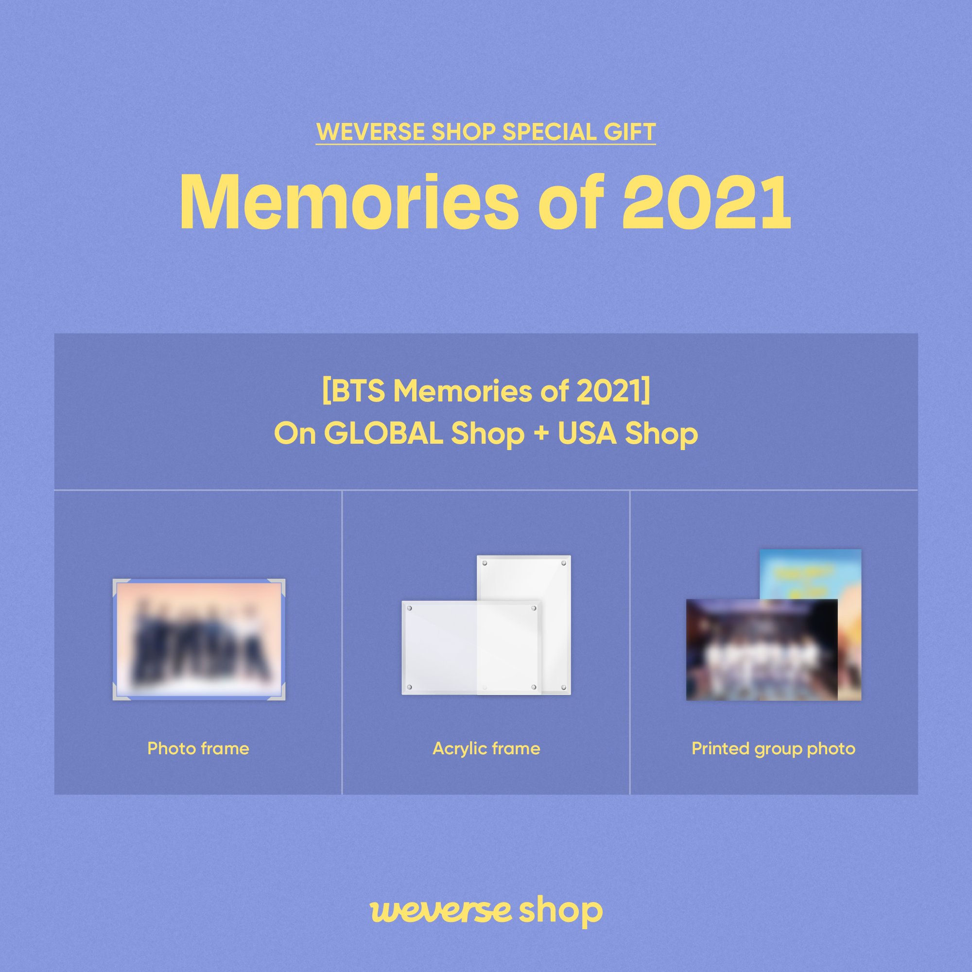 BTS Memories 2021 DVD weverse 特典 フォトフレーム - アイドルグッズ