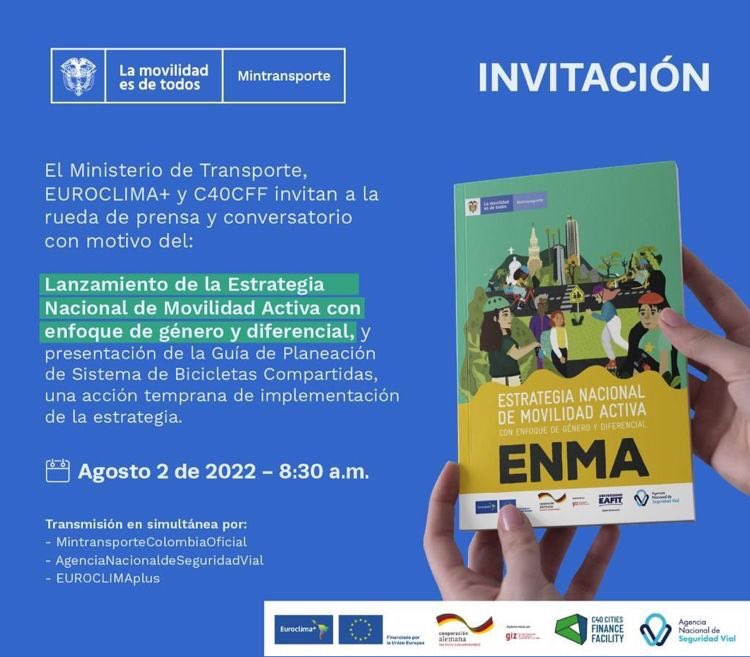 IsabelBasombrio's tweet photo. ¿Qué haces mañana😊? ¿Te interesa la movilidad activa? 

#Agéndate para el lanzamiento de la Estrategia Nacional de Movilidad Activa con enfoque de género y diferencial - #ENMA y la presentación de la Guía para la Planeación de Sistemas de #BicicletaCompartida. https://t.co/AbFYBs6cMf