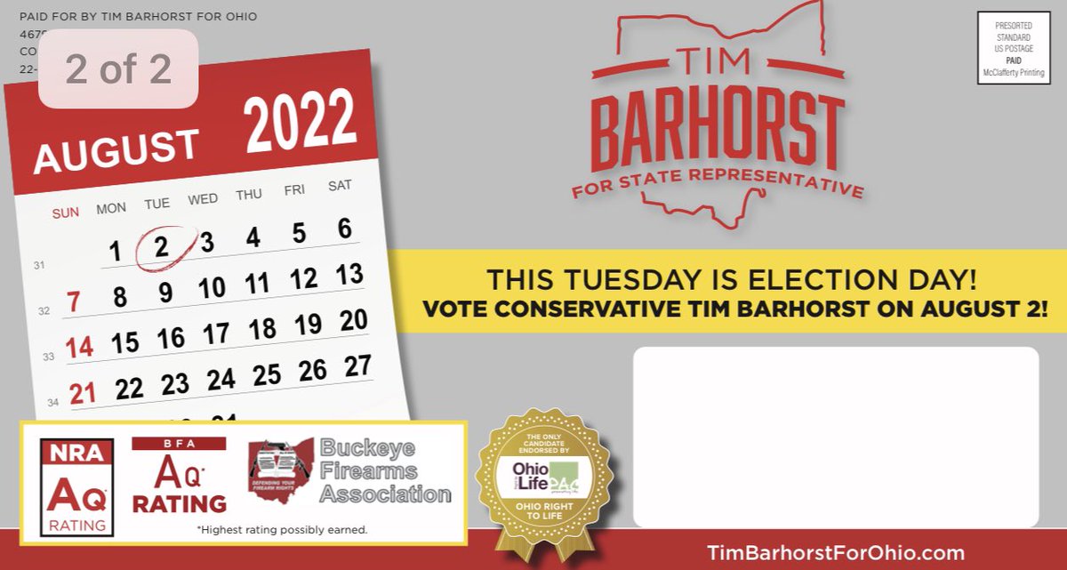 Tomorrow is the day!

Make a plan to vote if you haven’t already!

Polls are open 6:30am-7:30pm

#VoteBarhorst