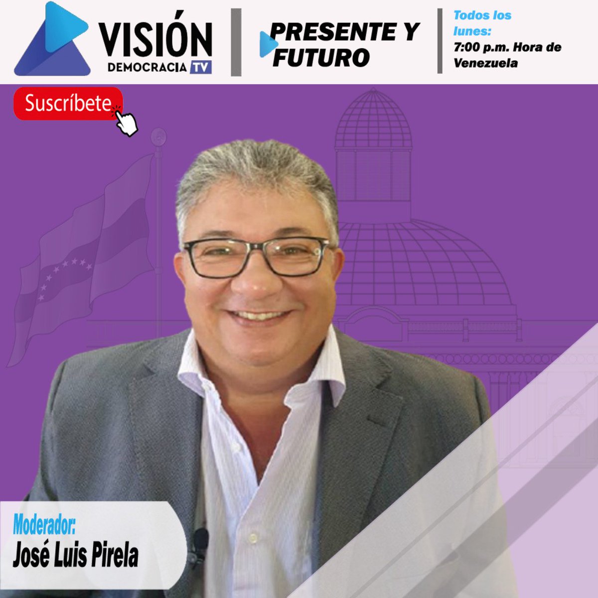 Vdemocraciatv's tweet photo. Invitamos a sintonizar #VDTV📺 ¡Ya está disponible el nuevo programa de PRESENTE Y FUTURO! Con el diputado @joseluispirelar ¡En Visión Democracia TV Construimos Futuro!
https://t.co/leMmd5HjoN https://t.co/uvnIy24AAe
