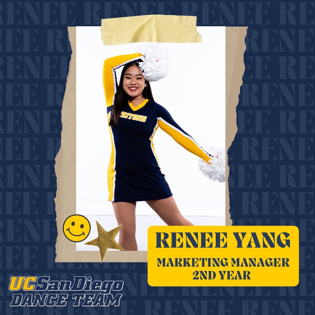UCSDDanceTeam's tweet photo. Meet our Officers!! Kaitlyn, Renee, and Jessica are our Marketing Managers for the 2022-2023 year!!💙💛 https://t.co/2QkzfZH7b7