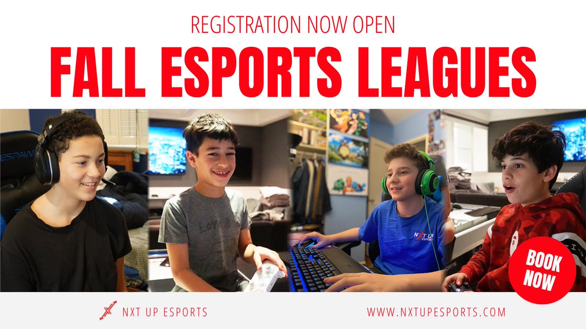 *REGISTRATION NOW OPEN*

Fall Esports Leagues are now open and we’ve added two new games: Valorant and Rocket League!

Save $$$ when you sign up with a friend!

nxtupesports.com