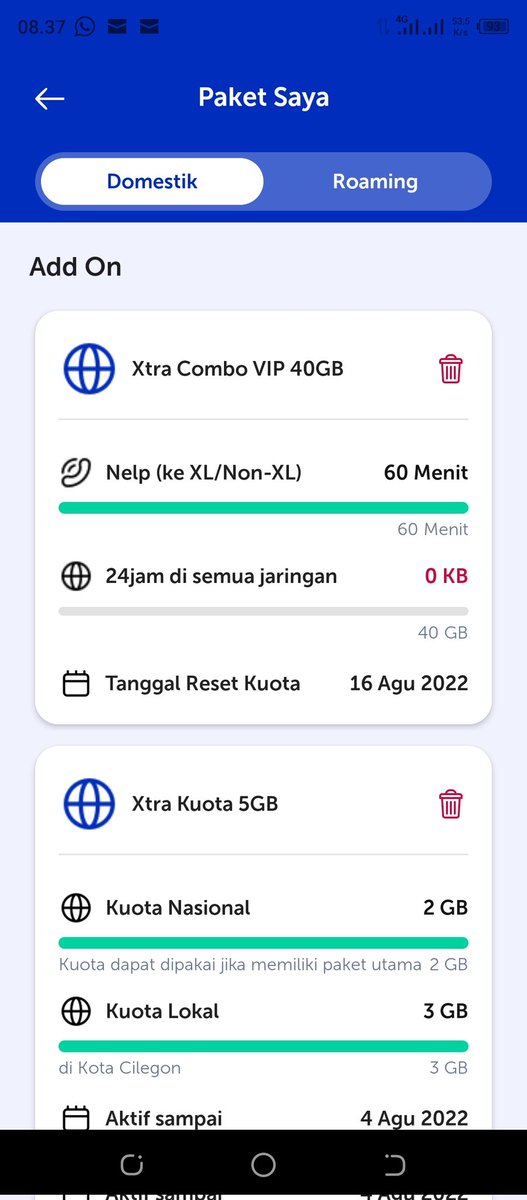 woyproy_'s tweet photo. @myXL @myXLCare kok gak jelas ya
Baru kemaren sore beli paket kuota dan transaksi nya berhasil pulsa udah kepotong, masa iya gak sampe 24jam kuota 40gb abis ? 
Bener² sakit nih
Udah gitu sering banget kalo kuota abis, tiba² data seluler langsung motong dari pulsa tanpa ada notif https://t.co/x9h3pqqxEw