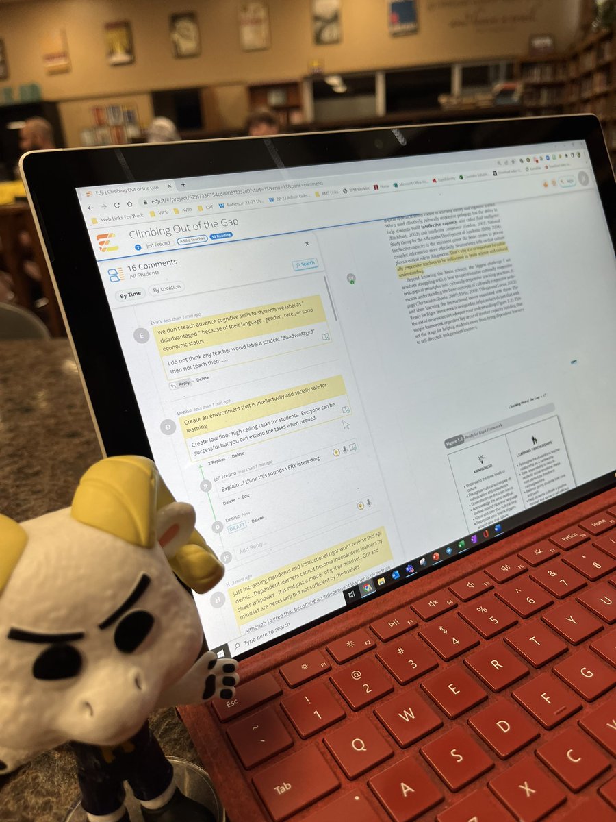 RobinsonMidSch's tweet photo. Robbie the Ram was hard at in today’s leadership meeting. He used @AVID4College reading strategies and modeled Relational Capacity activities before sharing some Culturally Responsive Teaching and The Brain work #AllMeansALL #EvenRobbie #MiniMascot https://t.co/fjdQ8rlMLt