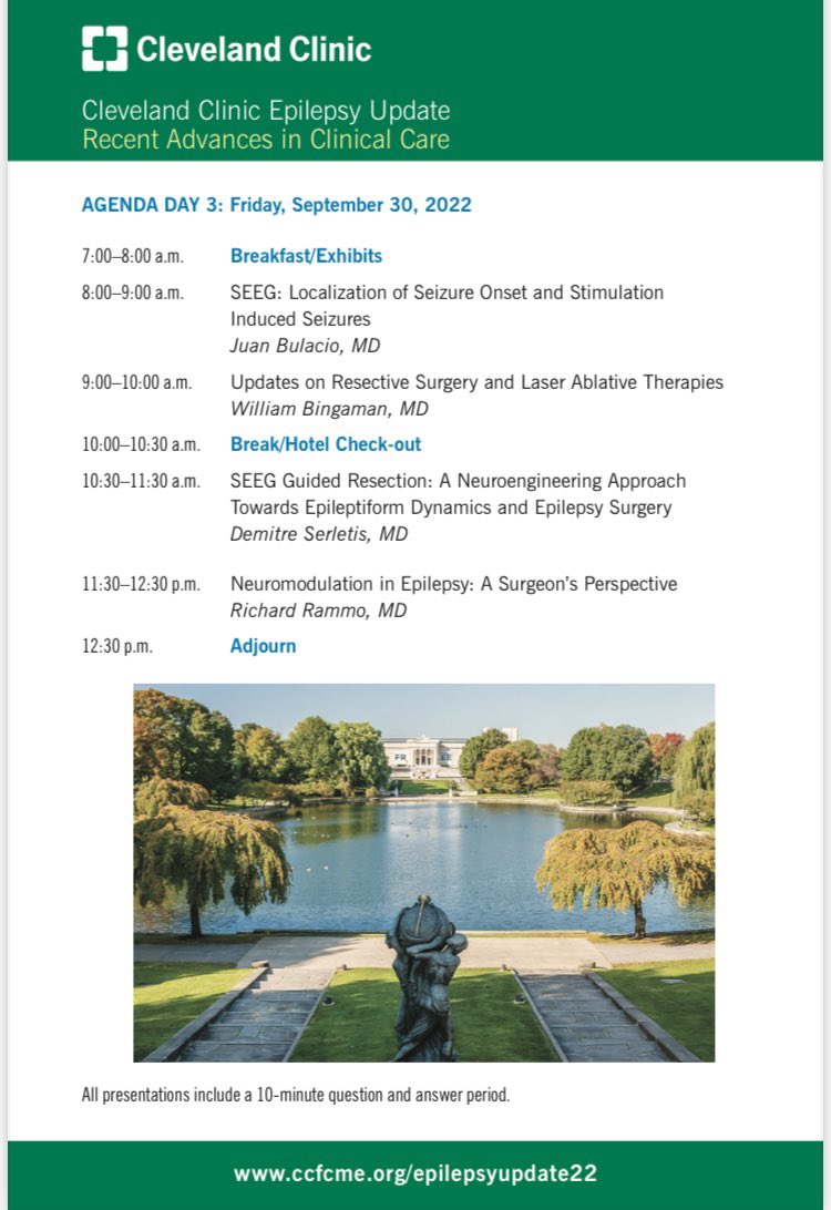 Want to get updated on recent advances in epilepsy clinical care? I strongly recommend the Cleveland Clinic Epilepsy Update course - directed by Dr. Gupta, joined by internationally renowned faculty, highly successful in the past years. Register here: ccfcme.org/epilepsyupdate…