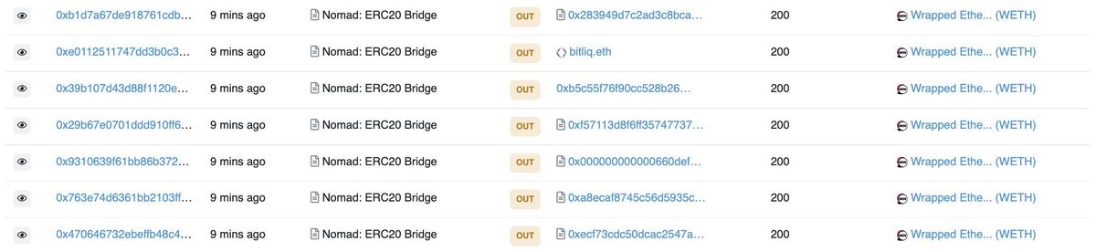 encantaelcripto's tweet photo. Nomad bridge getting actively hacked

Be careful 👀 https://t.co/gtdcRf22pf