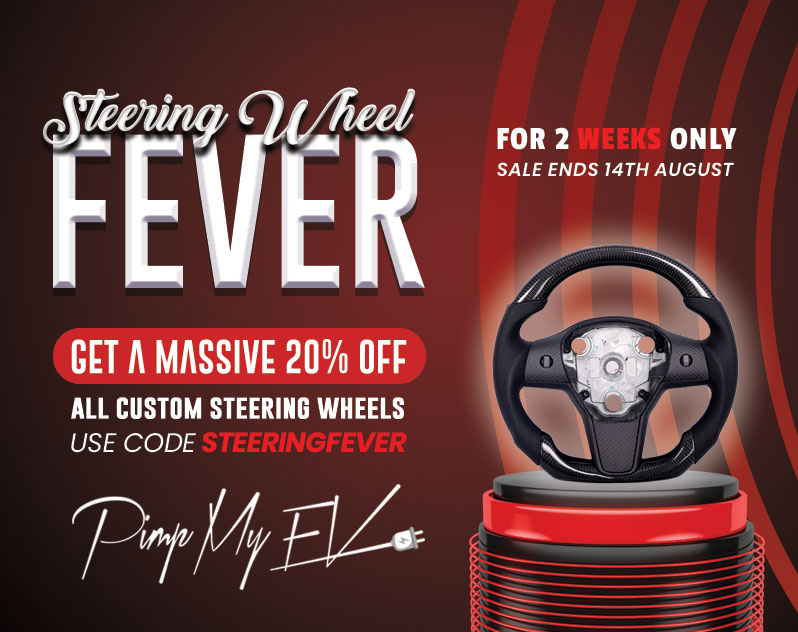 pimpmyev's tweet photo. 20% OFF ALL CUSTOM AND BESPOKE STEERING WHEELS! USE CODE "STEERINGFEVER" ON CHECKOUT
The most customization options seen online.
CUSTOMIZE YOURS NOW!
https://t.co/XWgFILNcf3
#sjvtesla #themegawatts #teslaownerssv #baymax.tm3 #switchedtesla #Tesla https://t.co/BdjMkmHWcP
