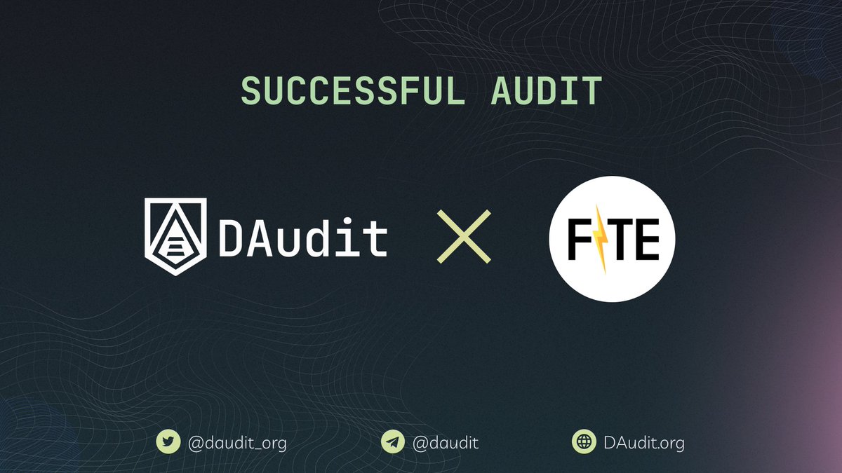daudit_org's tweet photo. Audit Completed 💪The audit for @fite_app has been completed.

Check out the results 👇👇
https://t.co/NothRbg8CL

➡️Want to get a quick audit?
Contact us here ➡️ https://t.co/5Efk6yVOiy

#audit #SmartContracts #BSC https://t.co/pMjgztwadp