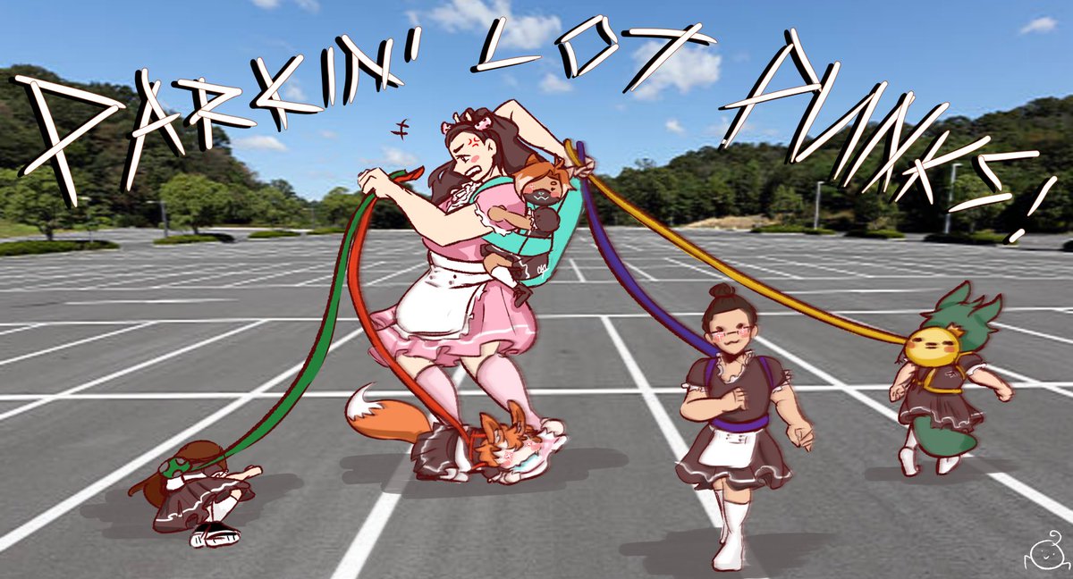 Cattachix's tweet image. Parkin lot punks bursting into the scene!! #art #digitalart