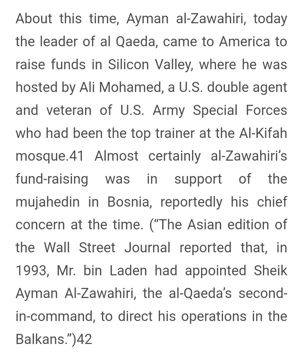 Now that he's been officially whacked by the US, let's recall the time when Ayman al-Zawahiri took a trip to America where he was hosted by a Special Forces agent as he raised cash for Al Qaeda's Bosnia operations from Silicon Valley venture capital firms. globalresearch.ca/the-us-al-qaed…