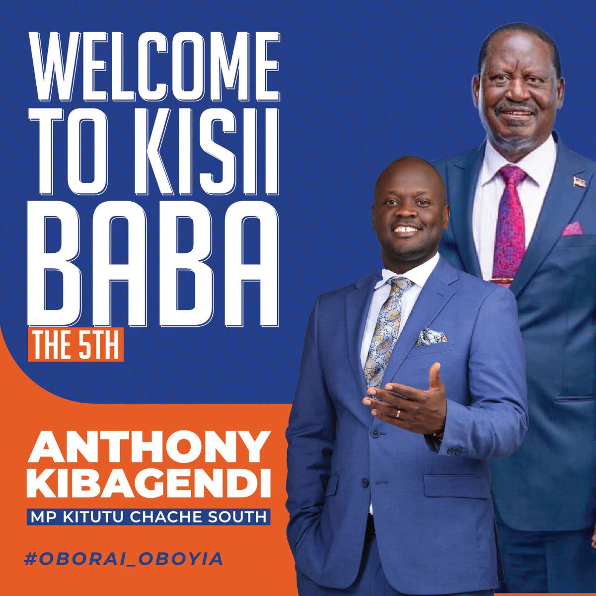 AdiosOsoro's tweet photo. Our Mp.AnthonyKibagenditogether with #TeamKibagendi welcome H.E former Prime Minister Raila Odinga  to Kisii County for his scheduled visit tomorrow Today on 2ndAugust 2022.#kibagendiTwoma 
#AzimioLaUmoja
#RAOThe5th
#ChamaNiODM 
#Oborai_Oboyia
#Inawezekana
#30kStrong https://t.co/Q7ql05ZNKI