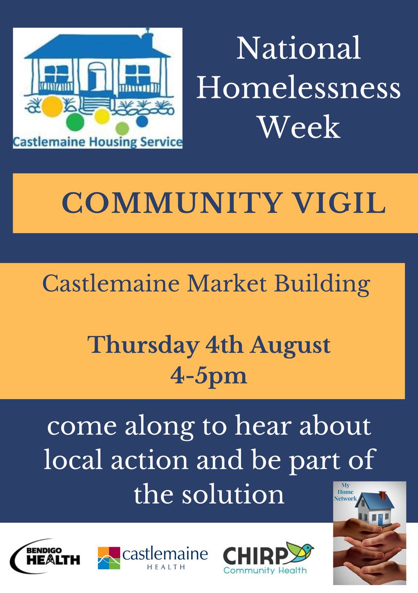 This National Homelessness Week (1st-7th August), together with My Home Network, we're holding a community vigil to show our support for those in our community experiencing housing stress, housing crisis and homelessness. 

For more reading: homelessnessaustralia.org.au/homelessness-w…
