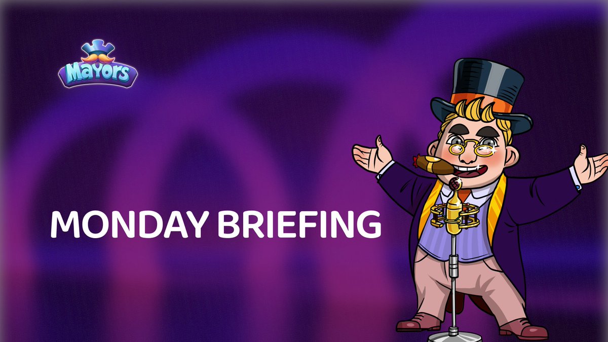 MayorsGame's tweet photo. Good morning, Mayors!

Check our plans and targets this week: https://t.co/J1BEsmwT9k

In case If you want to share with us your plans or goals tag @MayorsGame in your twitter and tell us your plan of action! https://t.co/KGeFUhBqpg