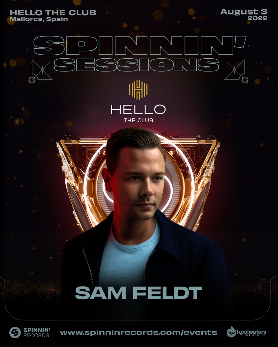 SpinninSessions's tweet photo. . @SamFeldtMusic and his tropical vibe is waiting for you tomorrow at #hellotheclub in Mallorca 🏝tickets still available >>> https://t.co/qq3UB4ezEw https://t.co/5Hmfa0Xaeb
