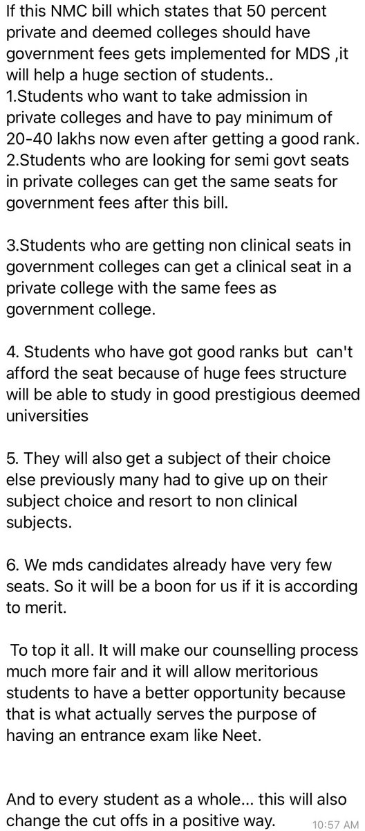 DrJoyeta's tweet photo. If pursuing a postgraduate course is according to the affordability of fees, then what is the purpose of an entrance?If NMC Bill has been implemented for NEET PG and UG. Why not for us? We demand DCI for justice. 
#NEETMDS #NMCBillFeesAmendmentInMDS 
@PMOIndia @dentodontics https://t.co/cF4t0eRnMy