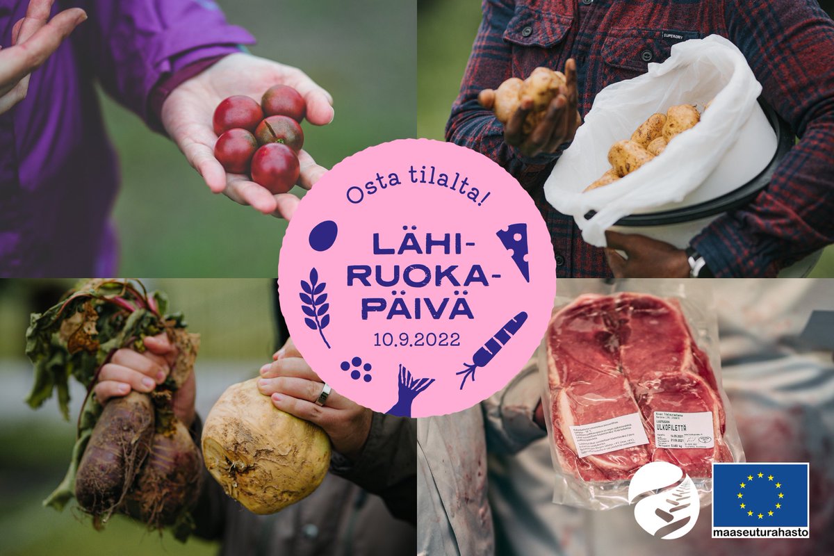 Aitojamakuja's tweet photo. Tee lähiruokamatka 10. syyskuuta 2022 Lähiruokapäivänä auki oleviin kohteisiin! Jo yli 100 ilmoittautunutta kohdetta ympäri Suomea🤗Mukaan voi myös yhä ilmoittautua itse järjestäjäksi: https://t.co/nEZasO6DWu @MaaseutuFi @maajakotitalous @MTKry @Marttaliitto @4HSuomi https://t.co/WYrKsMt9hG