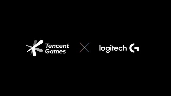 Logo lockup with Tencent Games x Logitech G to signify partnership for an upcoming cloud gaming handheld.