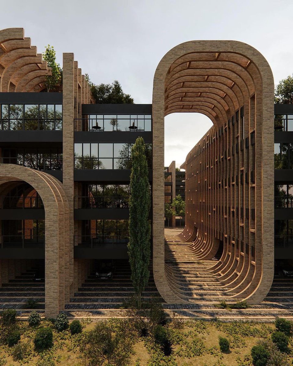 parametricarch's tweet photo. The recent design proposal by Farshad Mehdizadeh for the Andisheh Housing.

🖋 Architect: Farshad Mehdizadeh
📸 Photographs: Mohammad Jokar

#iran #iranianarchitecture #iranianarchitect #brickfacade #brick #brickdesign #structure #architect #fabrication https://t.co/wZ5tzuFEEj