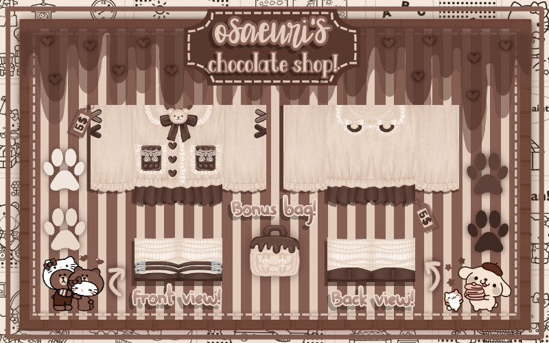 Helloo !! What can I get for you today? (〃´ ▽ ` )ﾉ🍫

#Roblox #robloxart #robloxclothing #RobloxCommissions #RobloxDesigner #rtc #rtcdesigner #RobloxDev #robloxclothes