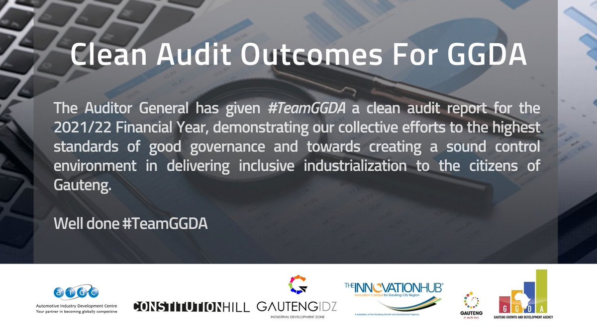 The Auditor-General has given #TeamGGDA a clean audit report for the 2021/22 Financial year, demonstrating our collective efforts to the highest standards of good governance #GGT2030