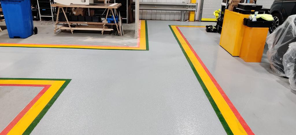Another area completed at caravan manufacturing site. <a href="/resbuild/">RBP Limited</a> epoxy materials installed by <a href="/floorpainters/">Floor Painters Ltd</a>