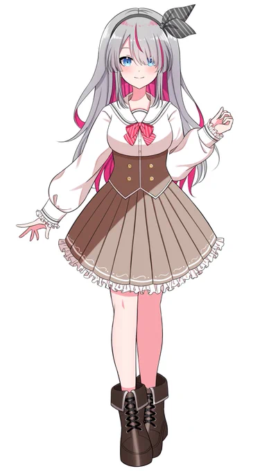 夏休みにlive2Dモデルを作ろうと思って初めてオリキャラちゃん作ってみました 