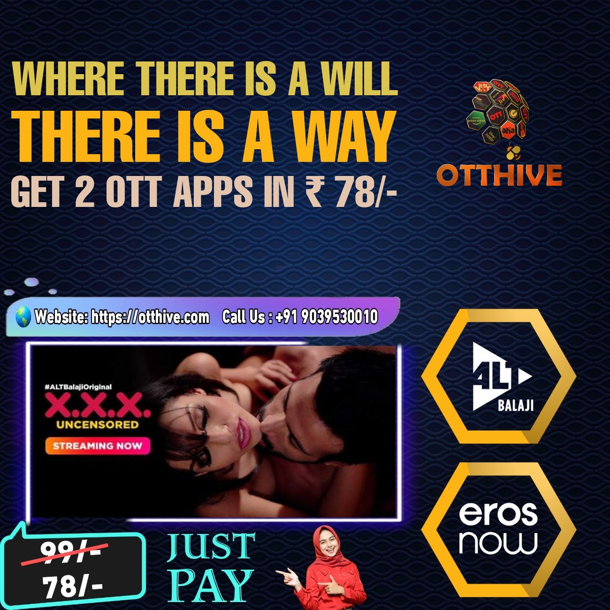 OttHive's tweet photo. WE ARE NOT IN AN INFORMATION AGE
WE ARE IN AN ENTERTAINMENT AGE

Click the bellow link and get customized package of entertainment:
 
https://t.co/wZYgu4sI5Z

Now you can access multiple ott apps with 4 device login in one time with single recharge.

#ottplatformsinindia https://t.co/XUsYu5snmB