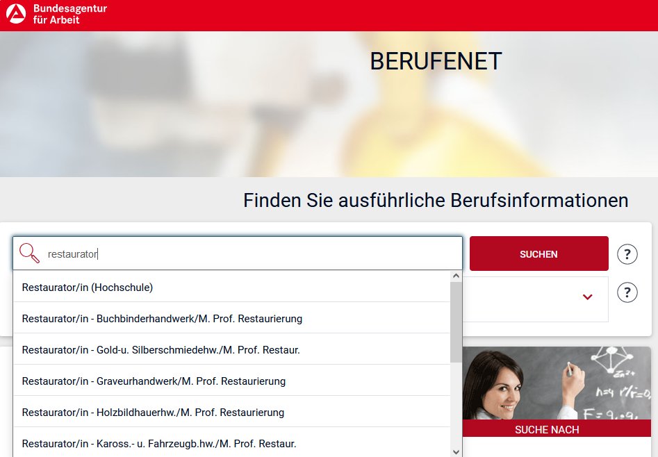 AA_Frankfurt_M's tweet photo. Es ist #DepotDienstag! Heute empfehlen wir Euch das #BERUFENET der @bundesagentur. Dort findet Ihr Infos rund um den Beruf Restaurator_in – und zu vielen anderen Berufen. Schaut mal rein: https://t.co/dQKeIZRDyN 

#Museum #Restaurierung #Studium #Weiterbildung https://t.co/hzsB8BoO77